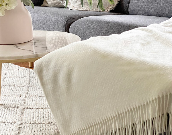 My Best Buy - Chiswick Throw - Merino Wool/Cashmere - Ivory