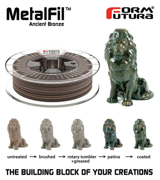 My Best Buy - Copper feel PLA based filament MetalFil - Ancient Bronze 1.75mm 1500 gram Natural Composite 3D Printer Filament