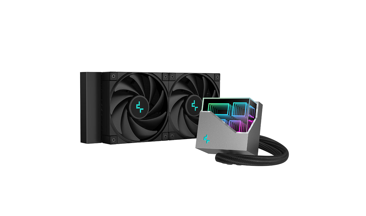 My Best Buy - DEEPCOOL LT520 Premium Liquid CPU Cooler, 240mm Radiator, High-Performance FK120 FDB Fans, Multidimensional Infinity Mirror Block, 5V A-RGB Softwa