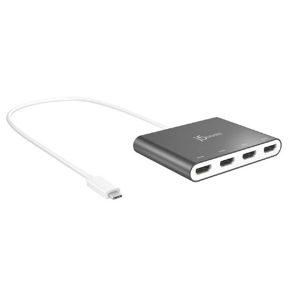 My Best Buy - J5create JCA366 USB-C to 4-Port Quad HDMI Multi-Monitor Adapter 1 x USB-C to 4 x HDMI Max Resolution 1920 x 1080 @ 60 Hz