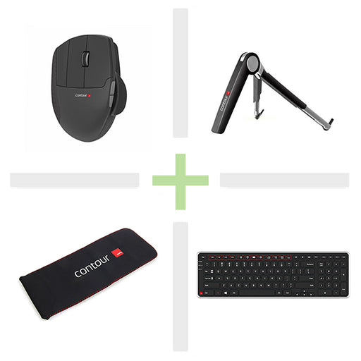My Best Buy - CONTOUR Travel Kit Lite Left Wireless Keyboard & Mouse Bundle