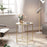 My Best Buy - Gold Round Side Table with Golden Metal Frame Robust and Stable