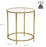 My Best Buy - Gold Round Side Table with Golden Metal Frame Robust and Stable