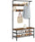 My Best Buy - Coat Rack Stand with 9 Hooks and Shoe Rack with Industrial Style Sturdy Steel Frame