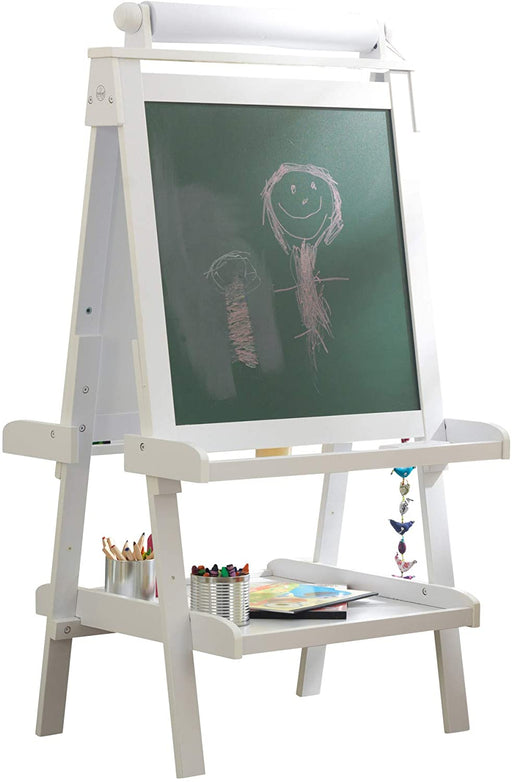 My Best Buy - White Deluxe Wood Easel set for kids