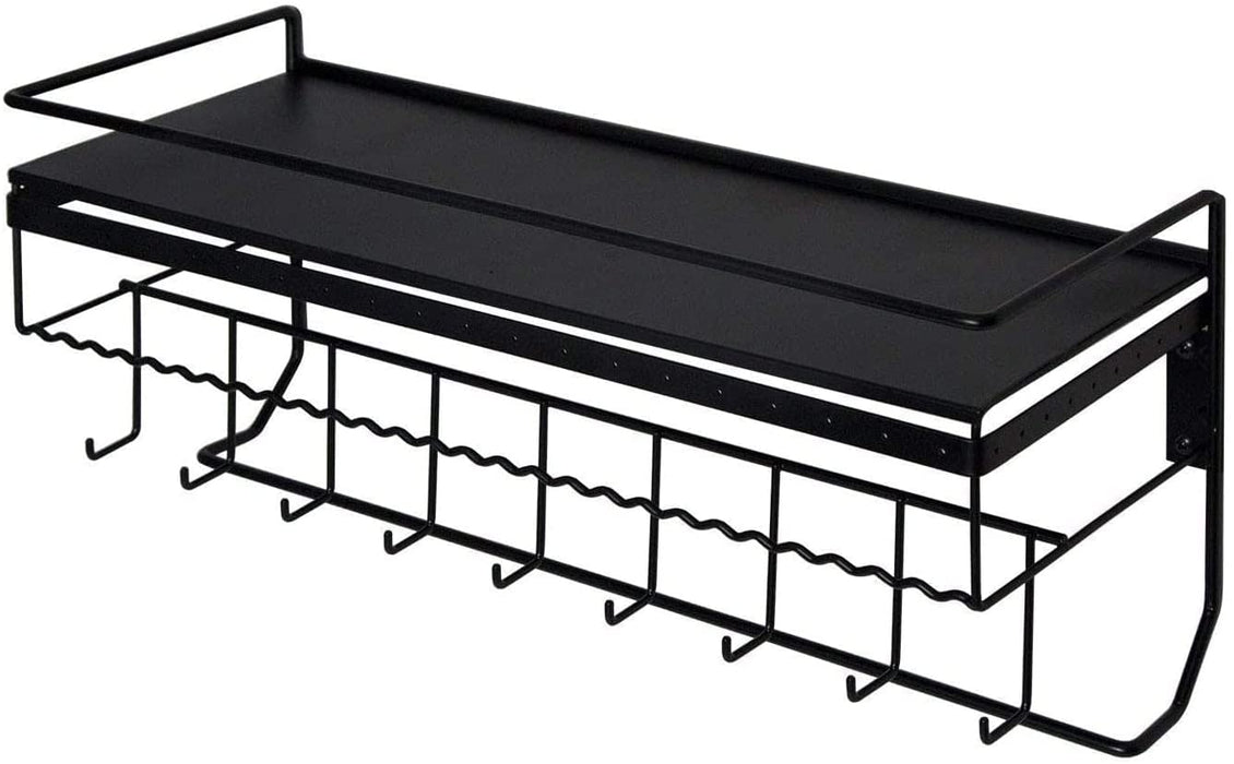 My Best Buy - Wall Mounted Classic Black Iron Designer for Cosmetics and Jewelry Storage Shelf