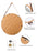 My Best Buy - Hanging Round Wall Mirror 45 cm - Solid Bamboo Frame and Adjustable Leather Strap for Bathroom and Bedroom
