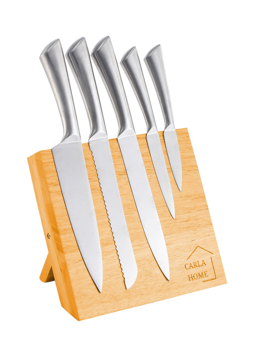 My Best Buy - Natural Bamboo Magnetic Knife Block Holder with Strong Magnets for Home Kitchen Storage & Organisation