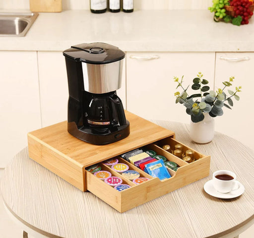 My Best Buy - Bamboo K-Cup Coffee Pod Holder Storage Organizer for Kitchen, Jewelry and Cosmetic