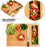 My Best Buy - Large Bamboo Cutting Board and 4 Containers with Mobile Holder gift included for Home Kitchen