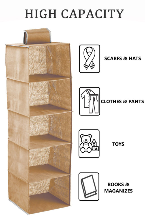 My Best Buy - 4 Pack - 2 x Fabric Drawer Organizer and 2 x Storage for Clothes (Beige)