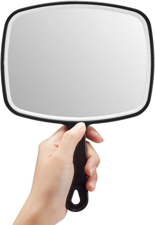 My Best Buy - Extra Large Black Handheld Mirror with Handle (24 x 16 cm)