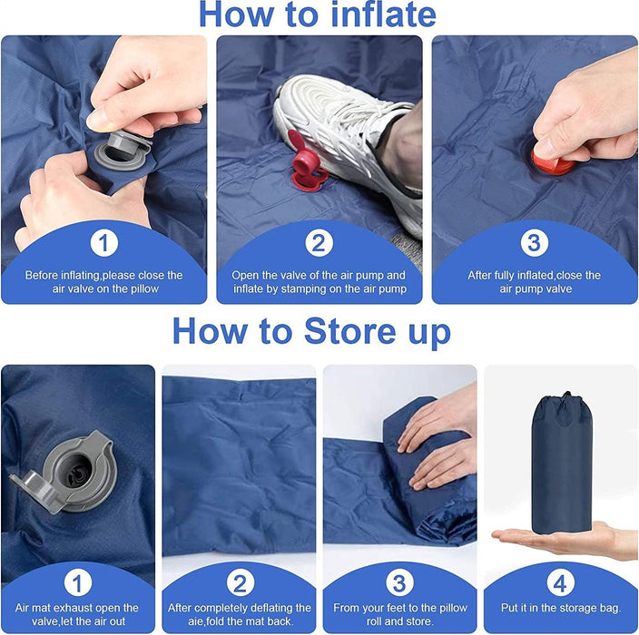 My Best Buy - Ultralight Inflatable Camping Sleeping Pad with Pillow for Travelling and Hiking