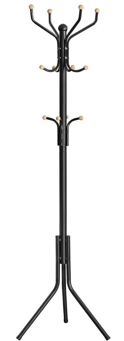 My Best Buy - Metal Coat Rack Stand Hat Hanger, Black, 182cm