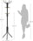 My Best Buy - Metal Coat Rack Stand Hat Hanger, Black, 182cm