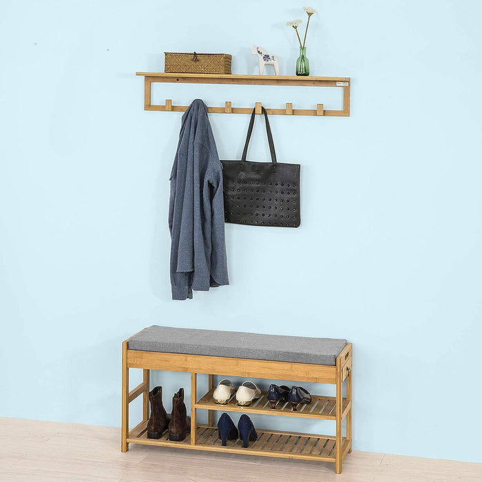 My Best Buy - Bamboo Shoe Bench Drawers Lift Top