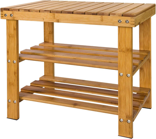 My Best Buy - Bamboo Shoe Bench Rack Storage with shelves