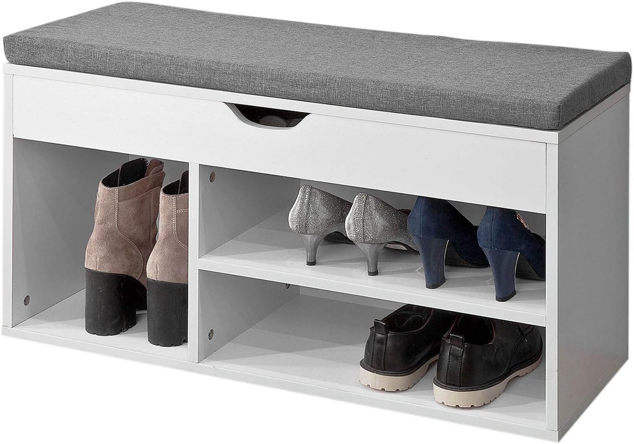 My Best Buy - Padded Shoe Bench Lift Up Storage