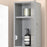 My Best Buy - Tall Bathroom Storage Cupboard Shelves, Grey