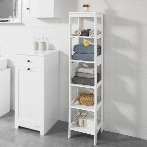 My Best Buy - 5 Tier Bathroom Shelf Cabinet, White