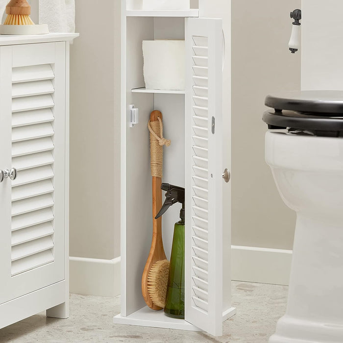 My Best Buy - Wooden Bathroom Storage Cabinet, White