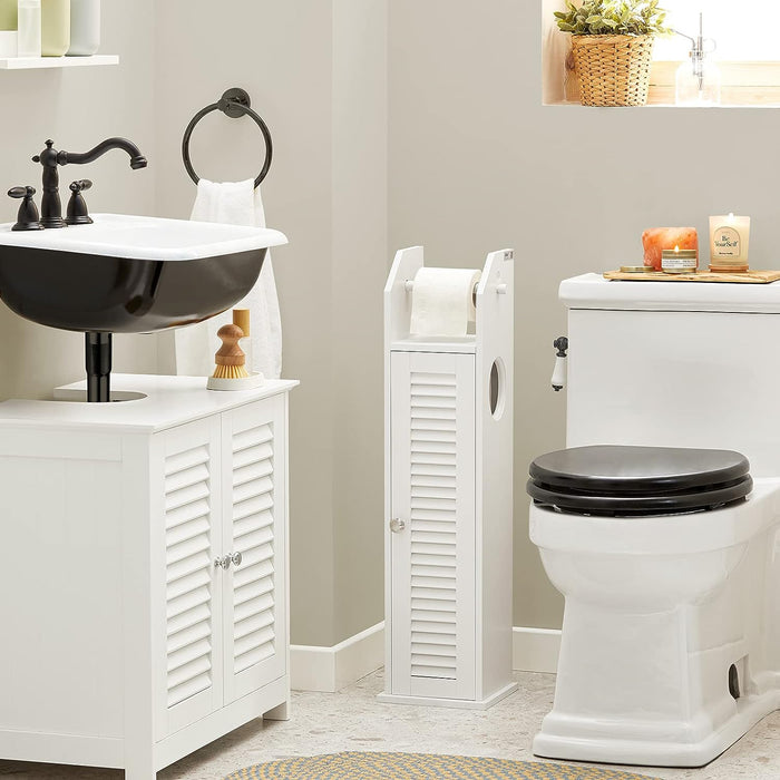 My Best Buy - Wooden Bathroom Storage Cabinet, White