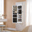 My Best Buy - Jewelry Cabinet LED Lights, Mirror Organizer, Rustic Brown