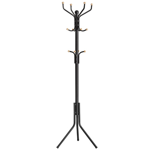 My Best Buy - Black Metal Coat Rack, Hall Tree, 182cm Tall