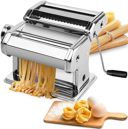 My Best Buy - Pasta Maker Manual Steel Machine with 8 Adjustable Thickness Settings