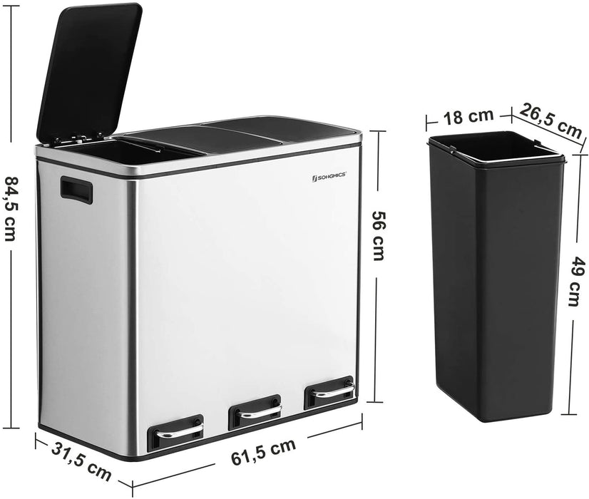 My Best Buy - 3 x 18L Kitchen Bin Waste Separation System