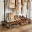 My Best Buy - Industrial Pipe Rolling Garment Rack Shoe Shelf