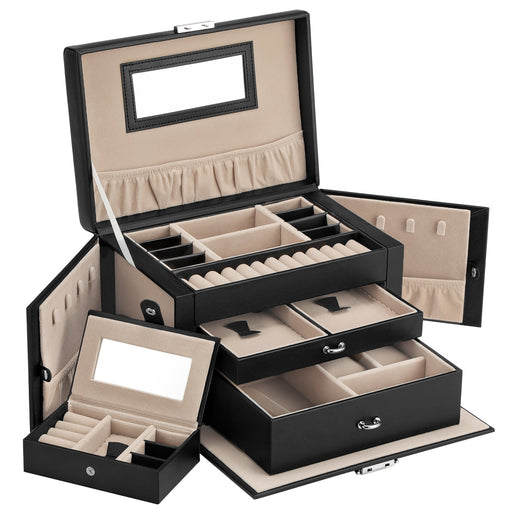 My Best Buy - Lockable Jewelry Box 3-Tier Display Case
