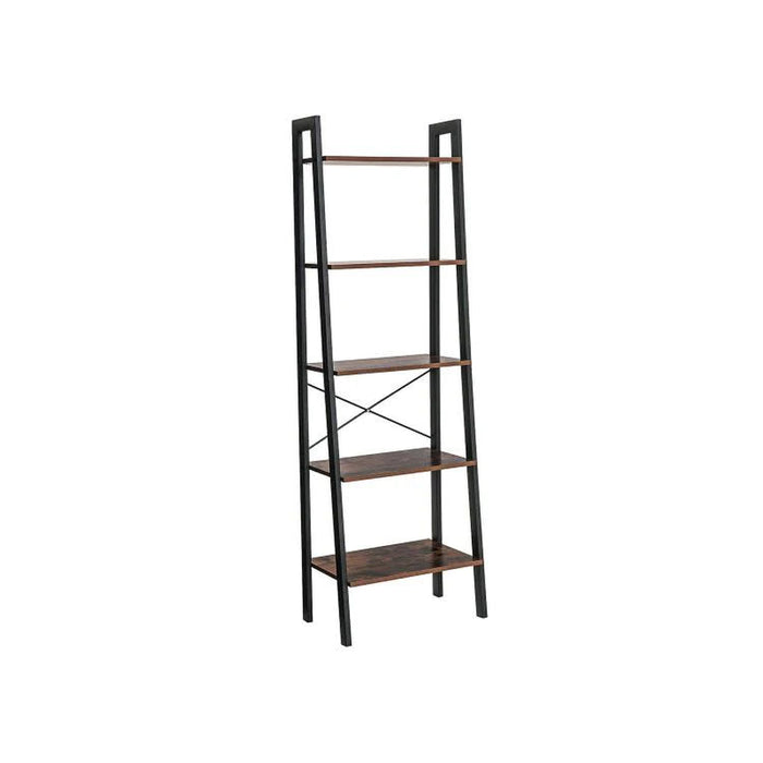 My Best Buy - 5 Tiers A-shaped Ladder Storage Shelf, Rustic, Brown