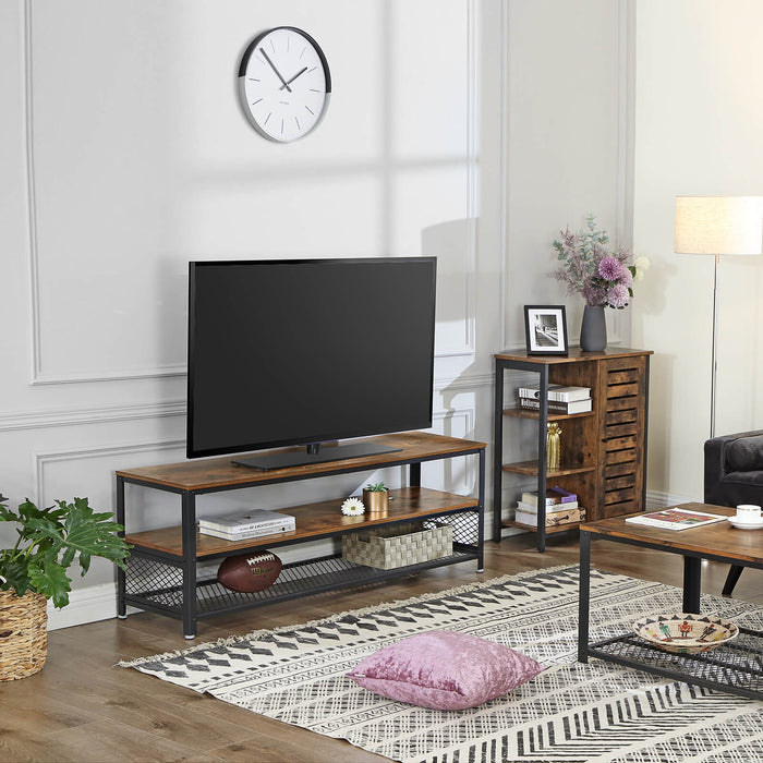 My Best Buy - Industrial TV Cabinet Sturdy Wooden Entertainment Unit