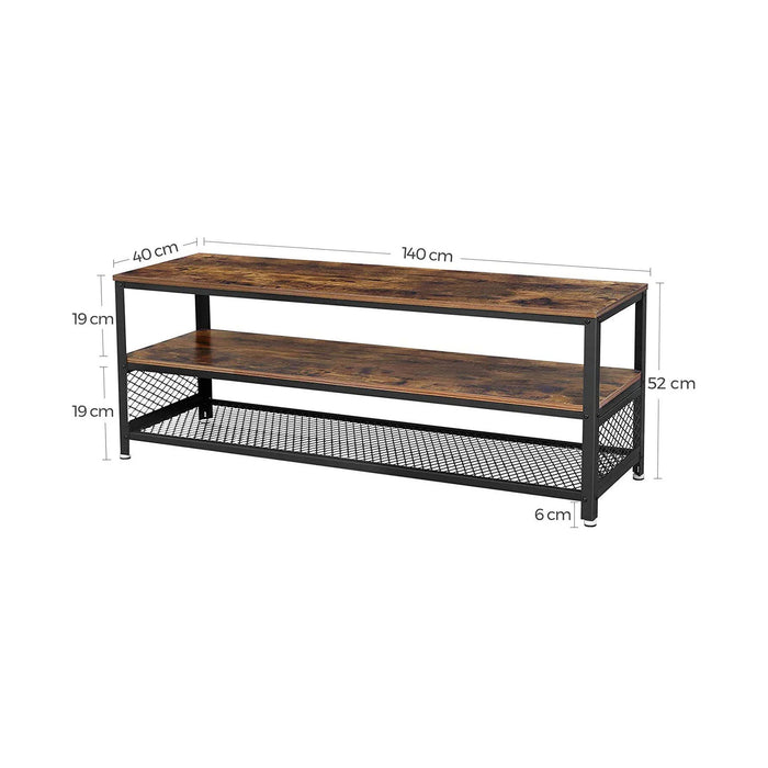 My Best Buy - Industrial TV Cabinet Sturdy Wooden Entertainment Unit