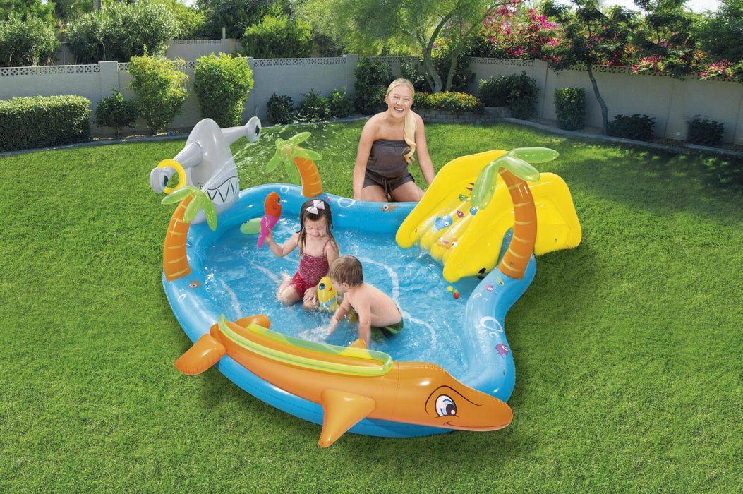 My Best Buy - Bestway 273L Inflatable Sea Life Water Fun Park Pool with Slide - 2.8m x 87cm