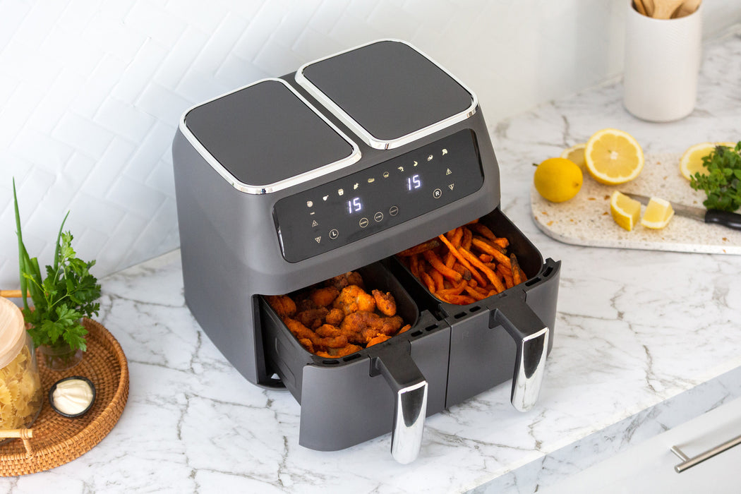 My Best Buy - 8L Dual Zone Digital Air Fryer with 200C, 10 Cooking Programs