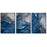 My Best Buy - 40cmx60cm Blue Gold Marble 3 Sets Black Frame Canvas Wall Art