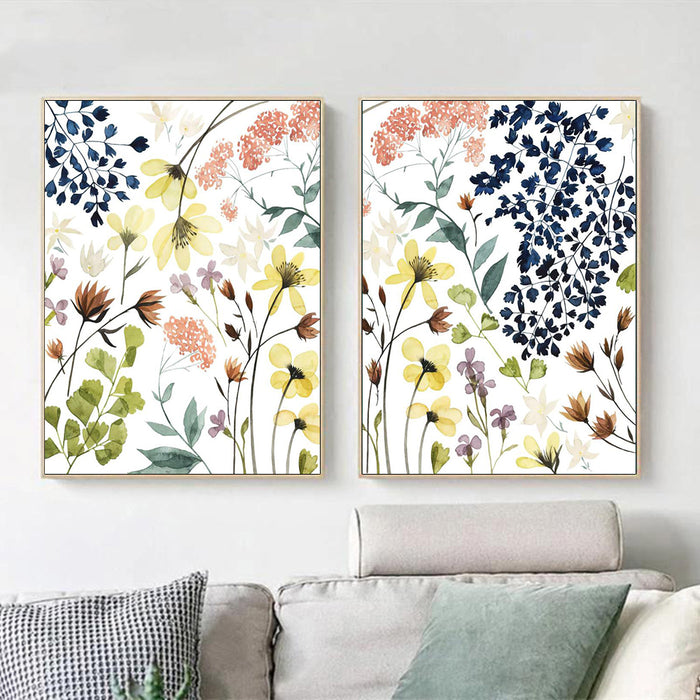 My Best Buy - 70cmx100cm Flower Composition 2 Sets Gold Frame Canvas Wall Art