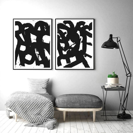 My Best Buy - 60cmx90cm Rock N Roll 2 Sets Black Frame Canvas Wall Art