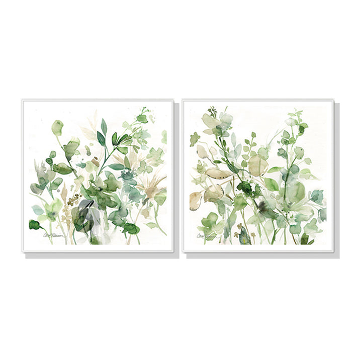 My Best Buy - 70cmx70cm Sage Garden By Carol Robinson 2 Sets White Frame Canvas Wall Art