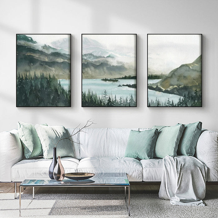 My Best Buy - 40cmx60cm Landscape 3 Sets Black Frame Canvas Wall Art