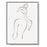 My Best Buy - 60cmx90cm Woman Back Line Art Black Frame Canvas Wall Art