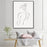 My Best Buy - 60cmx90cm Woman Back Line Art Black Frame Canvas Wall Art