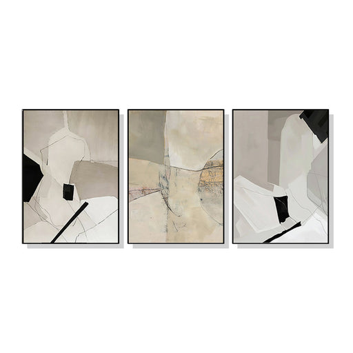 My Best Buy - 40cmx60cm Modern Abstract 3 Sets Black Frame Canvas Wall Art