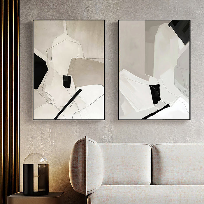 My Best Buy - 60cmx90cm Modern Abstract 3 Sets Black Frame Canvas Wall Art