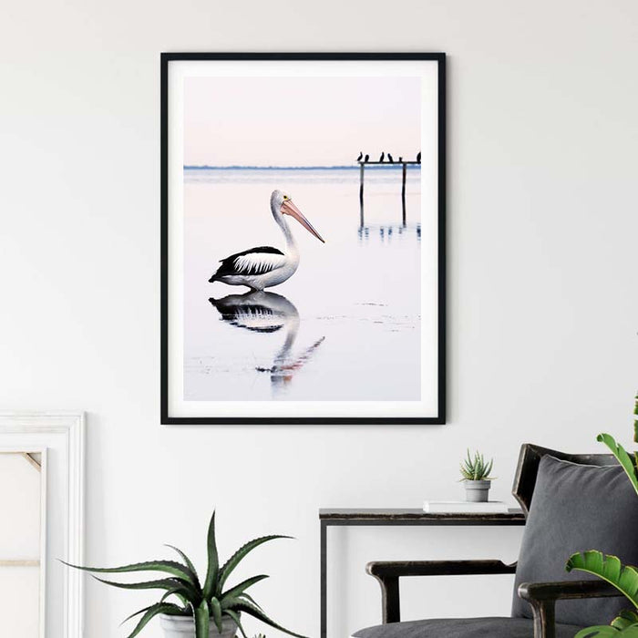 My Best Buy - 70cmx100cm Pelican Black Frame Canvas Wall Art