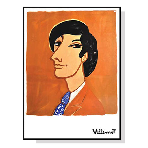 My Best Buy - 60cmx90cm Villemot 1971 Black Frame Canvas Wall Art