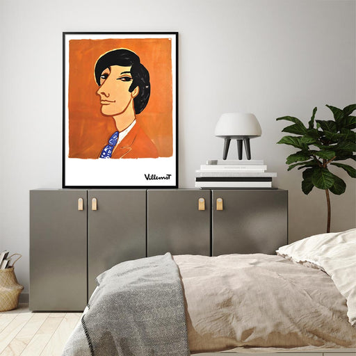 My Best Buy - 60cmx90cm Villemot 1971 Black Frame Canvas Wall Art