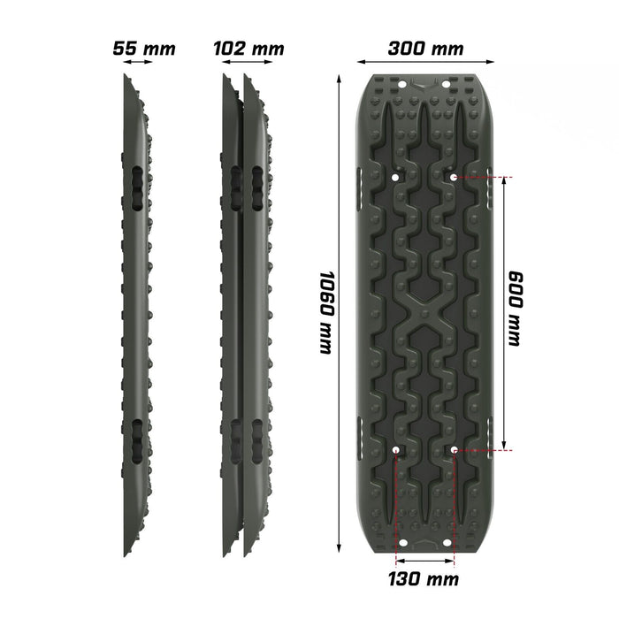 My Best Buy - X-BULL Recovery tracks kit Boards 4WD strap mounting 4x4 Sand Snow Car qrange GEN3.0 6pcs OLIVE